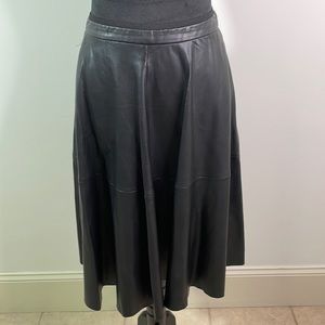 Long Faux Leather Skirt